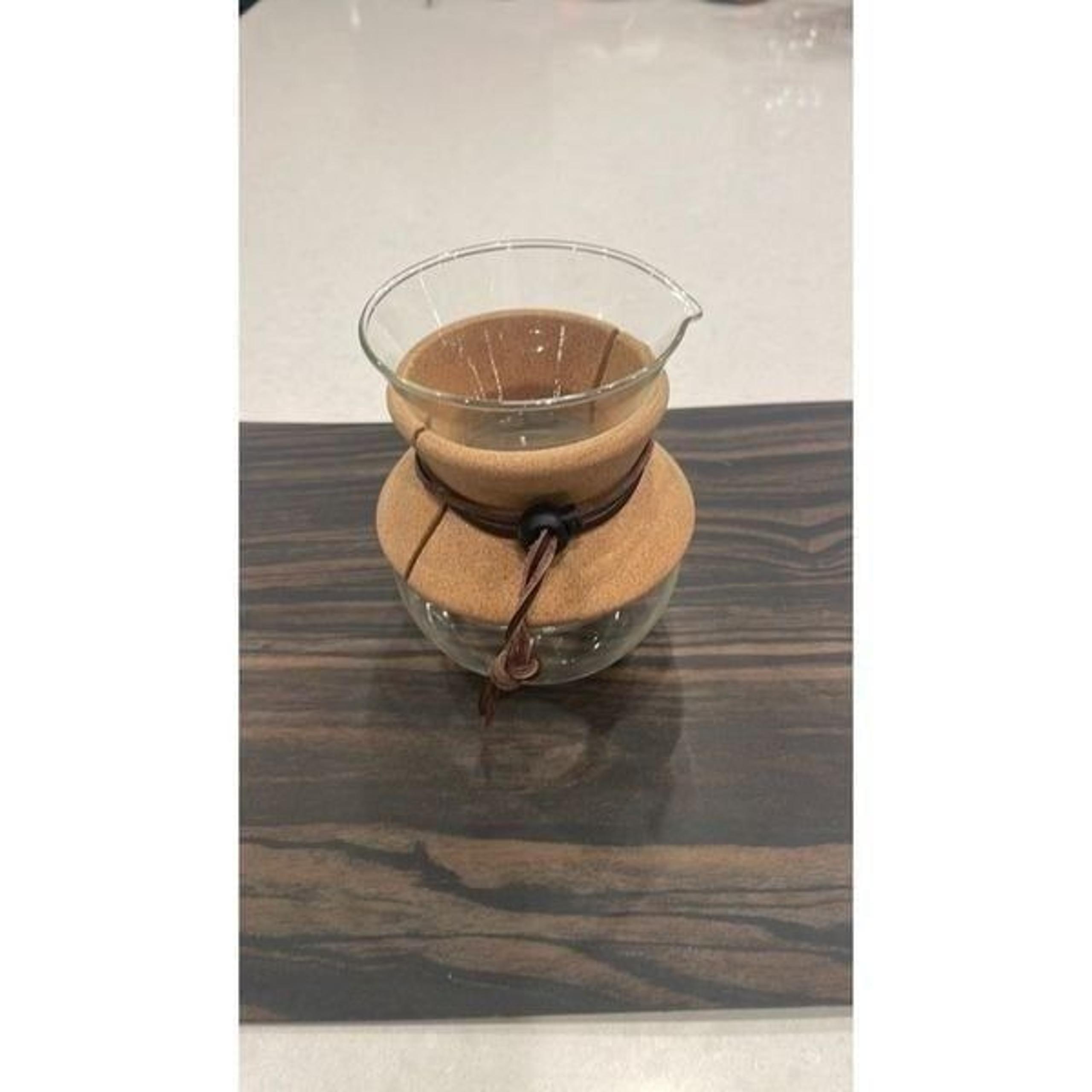 pour over, 3 cup glass, use paper filters, great for travel, hot coffee. - Bodum