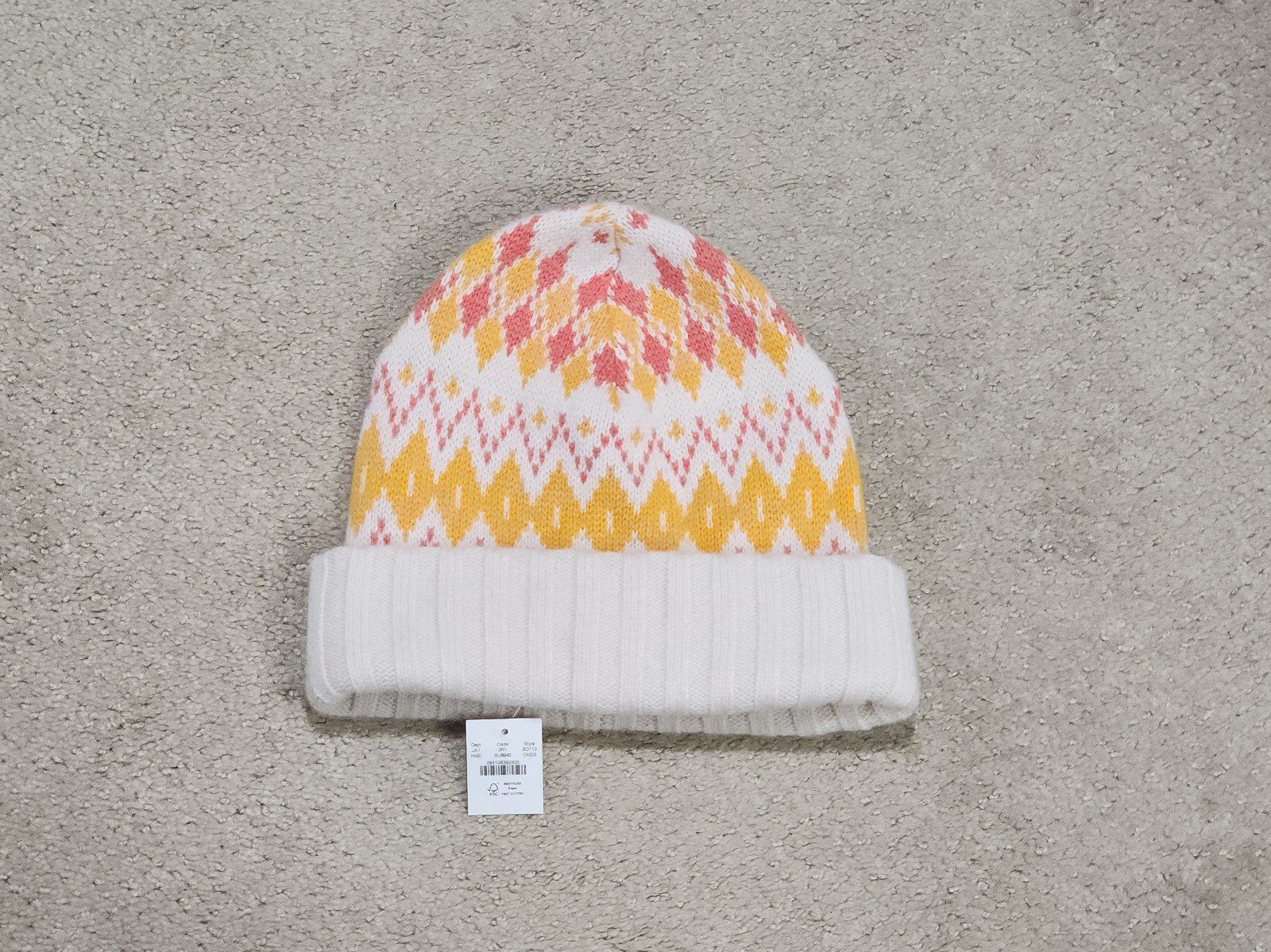 J Crew NWT Cashmere Fair Isle Knit Beanie