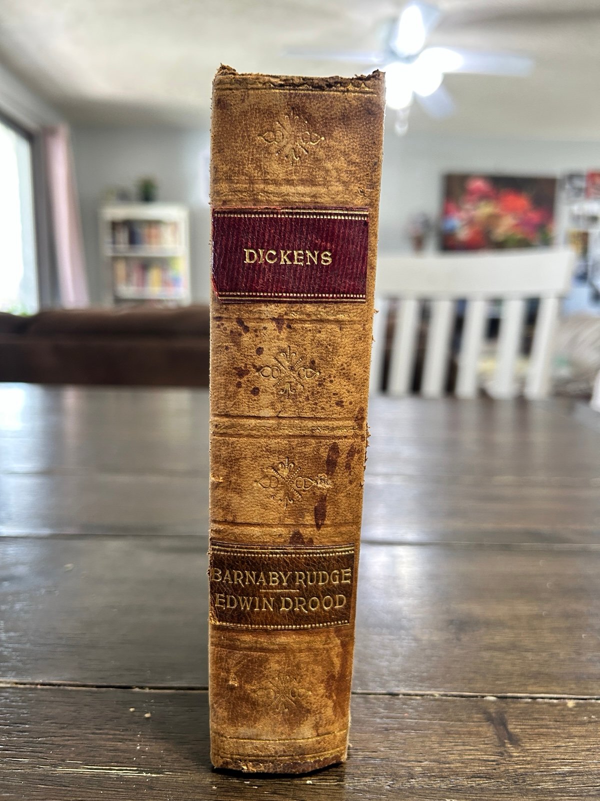 Rare 1870 Charles Dickens Barnaby Rudge Edwin Drood Antique Vintage Book Collect
