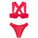 Victoria's Secret 38DD,38DDD BIKINI XXL bottom twist wild STRAWBERRY PINK RED