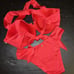 Victoria's Secret 38DD,38DDD BIKINI XXL bottom twist wild STRAWBERRY PINK RED