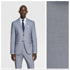 NWT. Zara Gray Bird's Eye Blazer Size 42