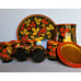 Authentic Russian hand painted Khokhloma 8 piece set.
