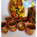 Authentic Russian hand painted Khokhloma 8 piece set.
