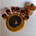 Authentic Russian hand painted Khokhloma 8 piece set.