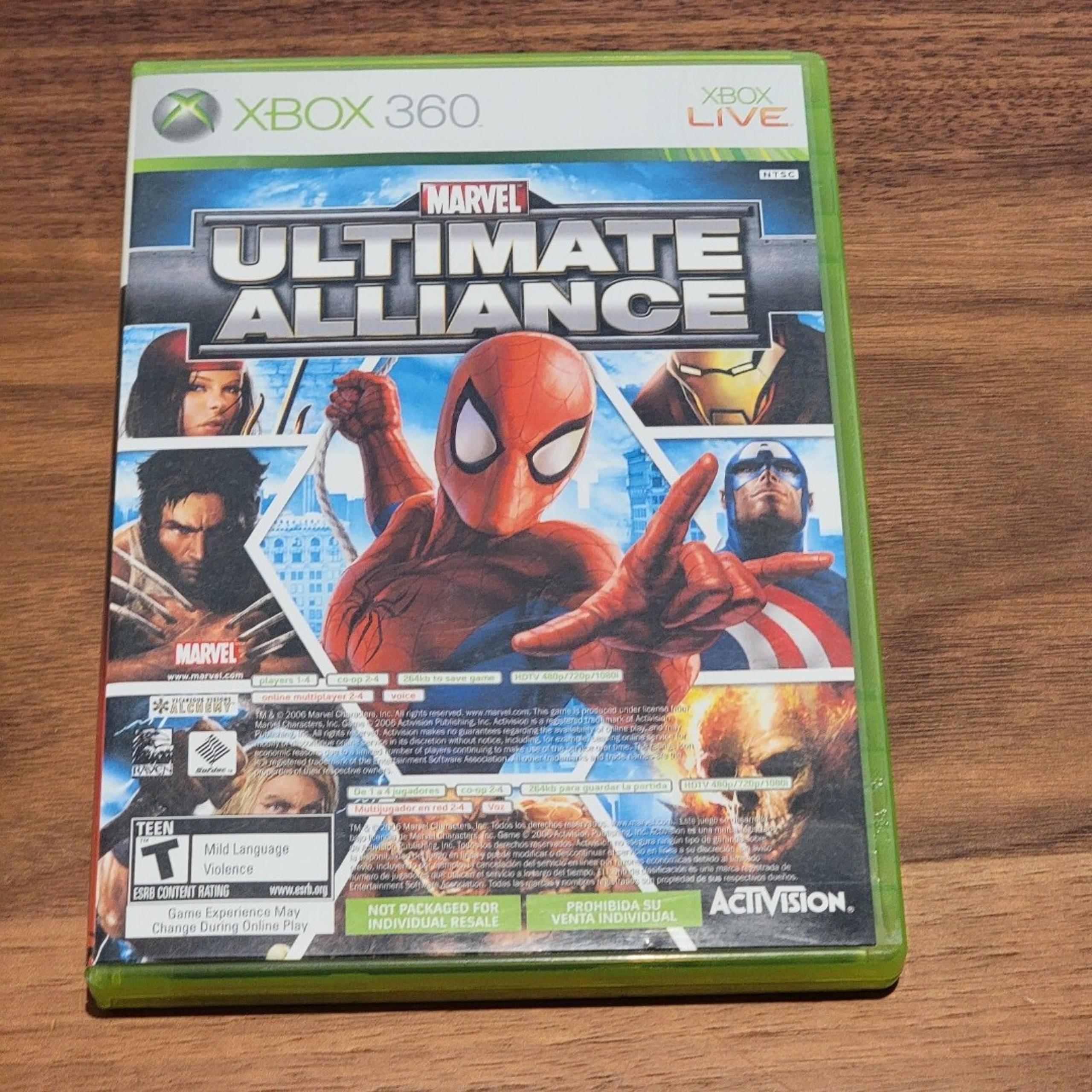MARVEL ULTIMATE ALLIANCE & FORZA 2 MOTORSPORT MICROSOFT XBOX 360 COMPLETE