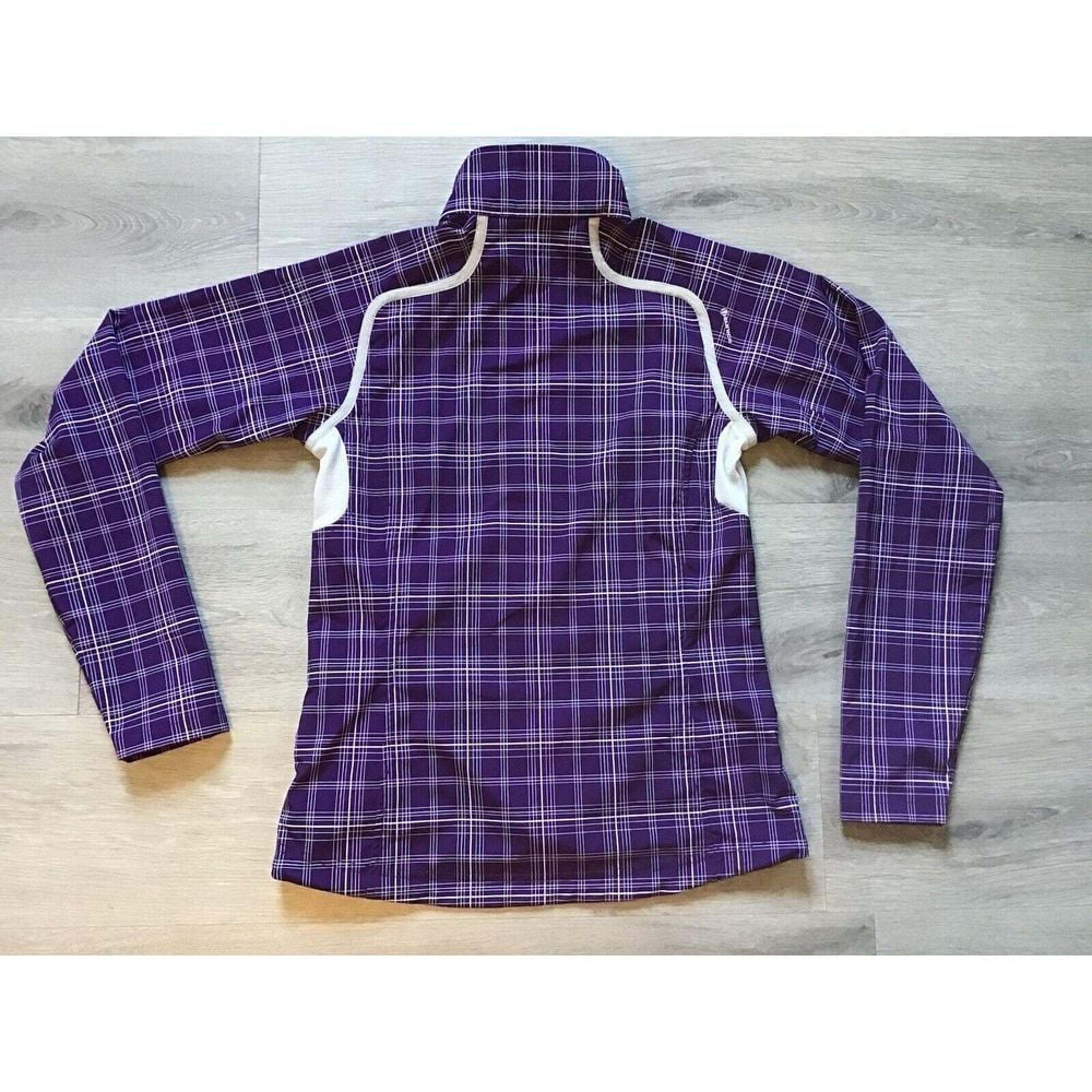 Sunice Women's Trista Golf Jacket Purple Soft Shell Full Zipper Pockets XS EUC