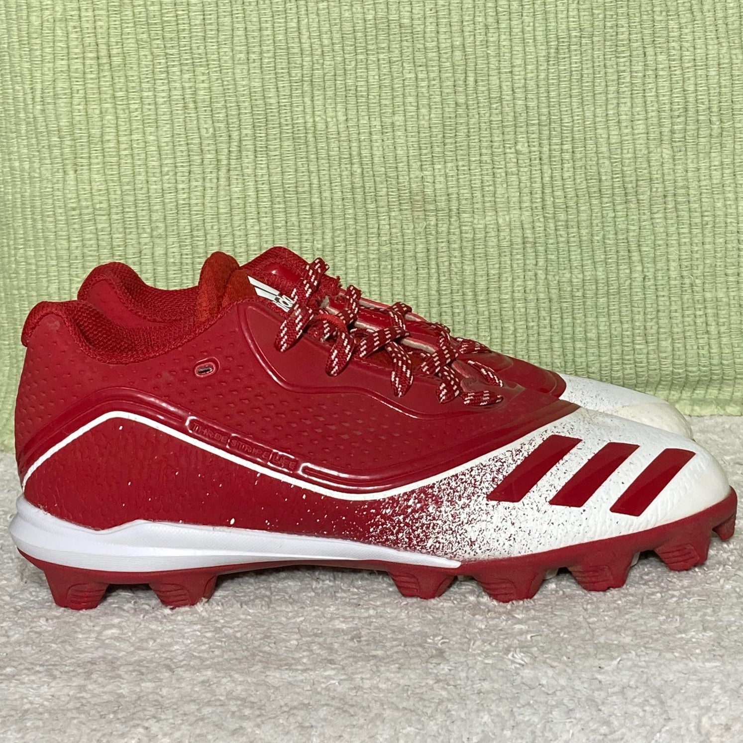 Adidas Men's Litestrike Red/White SPG 753001 Baseball Cleats Shoes Size 5.5