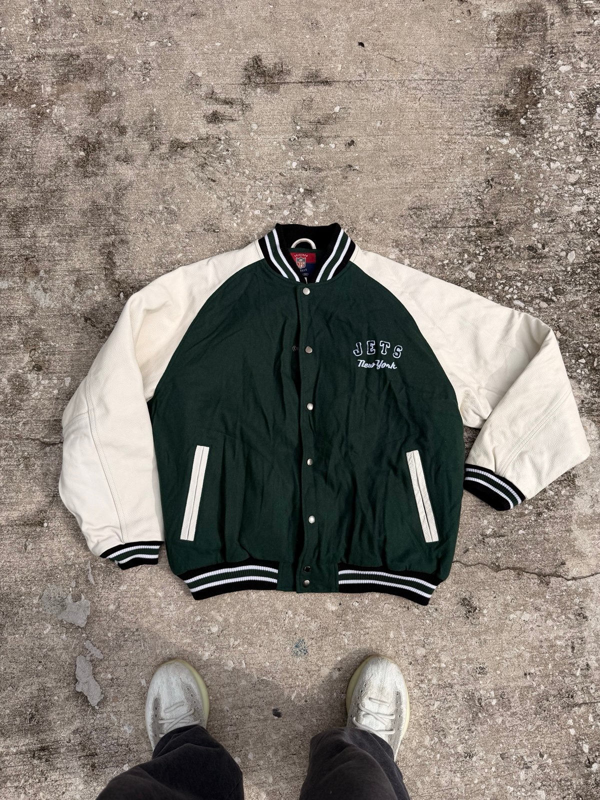 New York Jets Vintage Jacket size Large Reebok NFL