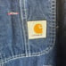 Carhartt Bib Overalls Men USA MADE 40x30 Denim Farm/Work unlined