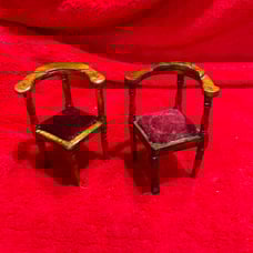 Two Dollhouse Miniature Chairs