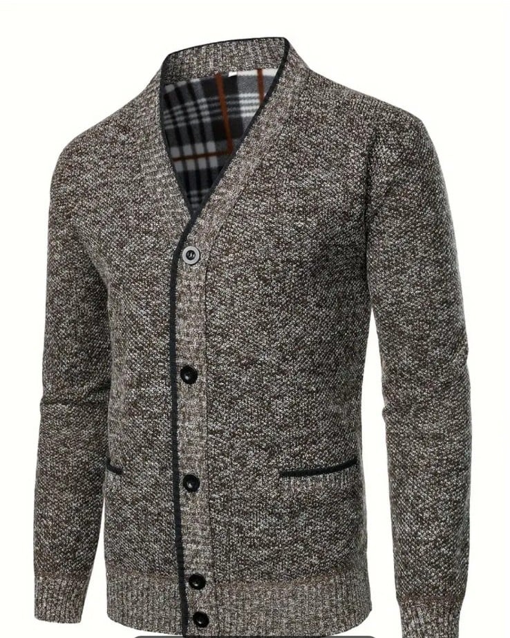 Men's V-neck Cardigan Casual Knit Jacket For Fall Winter Men Clothes Best Seller