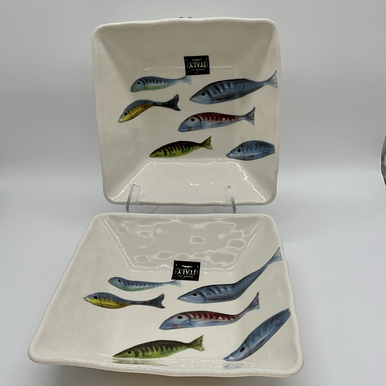 EFFETTI Pasta Bowl Set of 2. Handcrafted In Italy, 8.5\ 