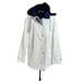 Mackintosh New England Hooded 3/4 Length Raincoat Mac Jacket White Size Medium