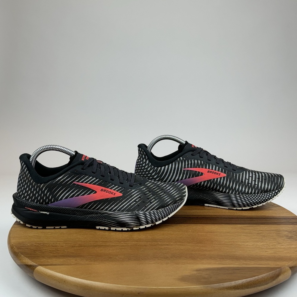 Womens Brooks Hyperion Tempo Black Athletic Running Sneakers Shoes Size 8.5 B