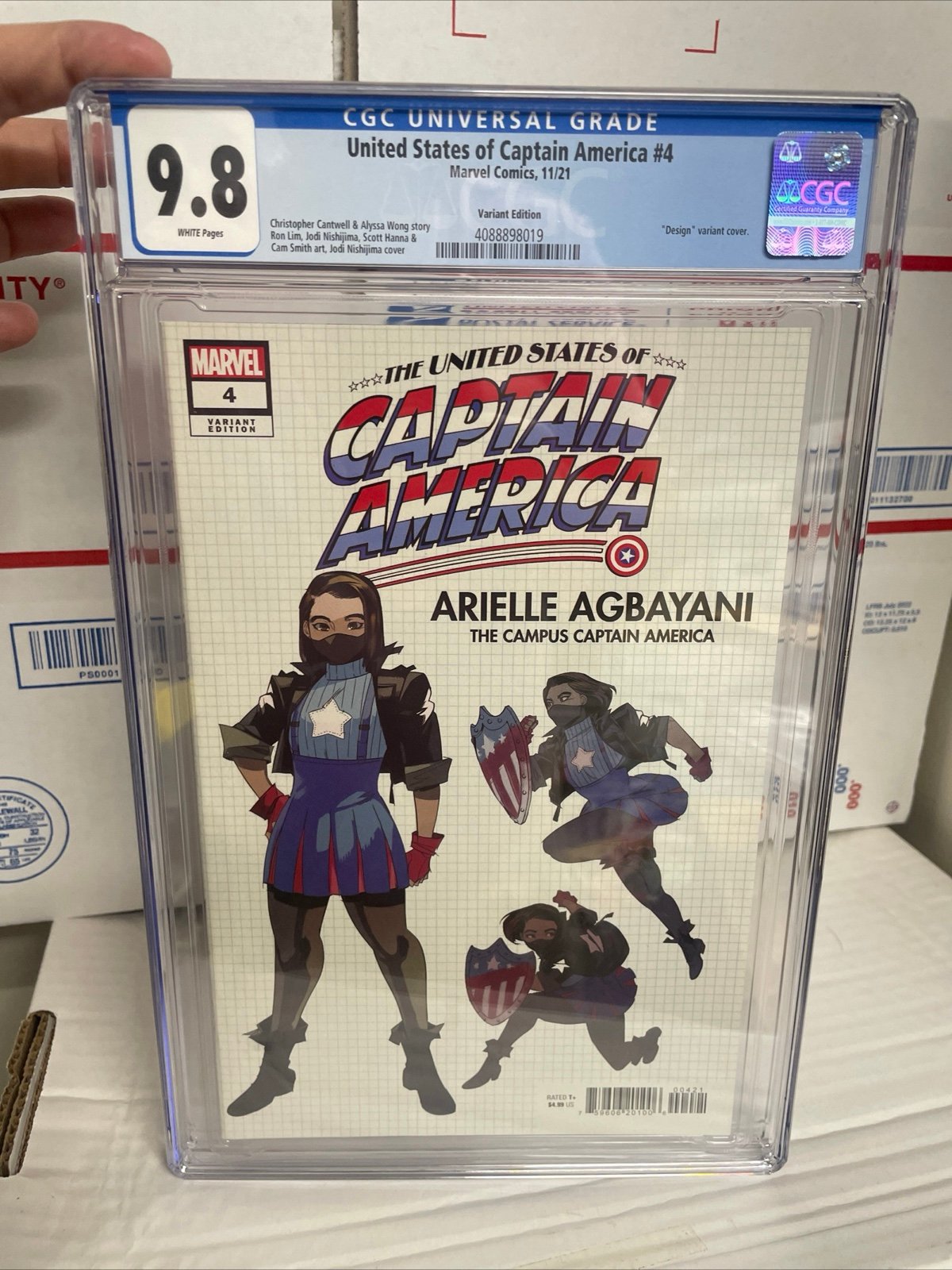 United States of Captain America #4 CGC 9.8 Design Variant