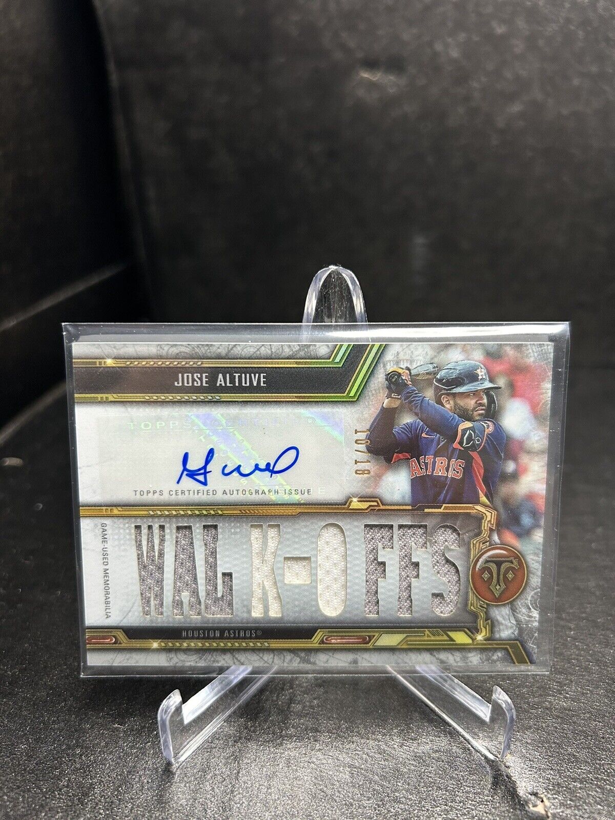 Jose Altuve #/18 2020 Topps Triple Threads GAME USED Jersey AUTO ASTROS