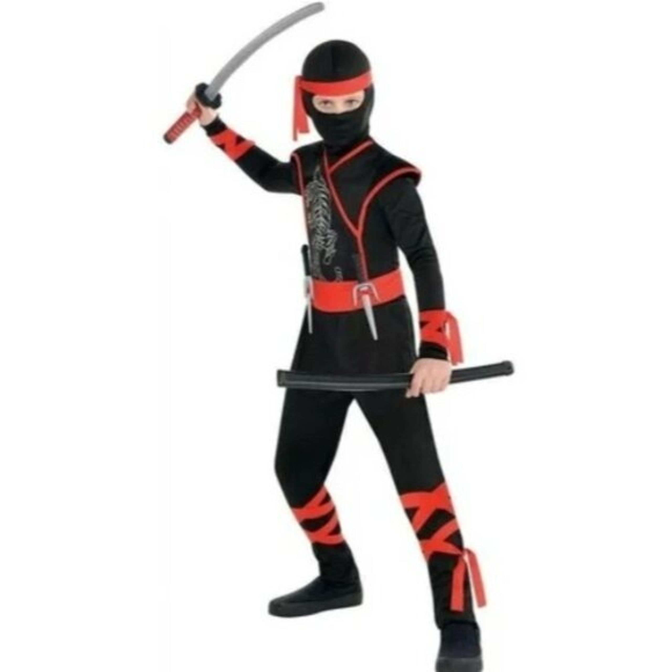 Shadow Ninja Youth Boys Size Small 4-6 Halloween Dress Up Costume in Black - Amscan