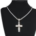2ct Diamond Mens 14K White Gold Cross Rope Chain Necklace New 14K Silver Jewelry