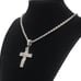 2ct Diamond Mens 14K White Gold Cross Rope Chain Necklace New 14K Silver Jewelry