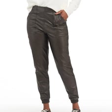 Spanx Black Faux Leather Jogger, BNWT, Size Small
