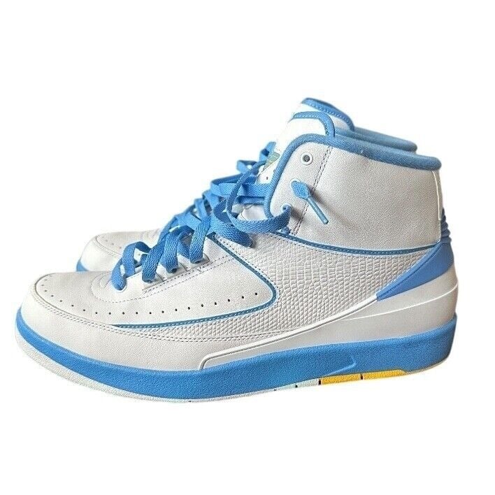Jordan 2 Retro Melo 2018 Men's 385475-122 US 13 UK 12 Blue Yellow White