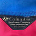 Vintage 90s Columbia Color Block sweater 80s bold radial sleeve pink sz M