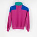 Vintage 90s Columbia Color Block sweater 80s bold radial sleeve pink sz M