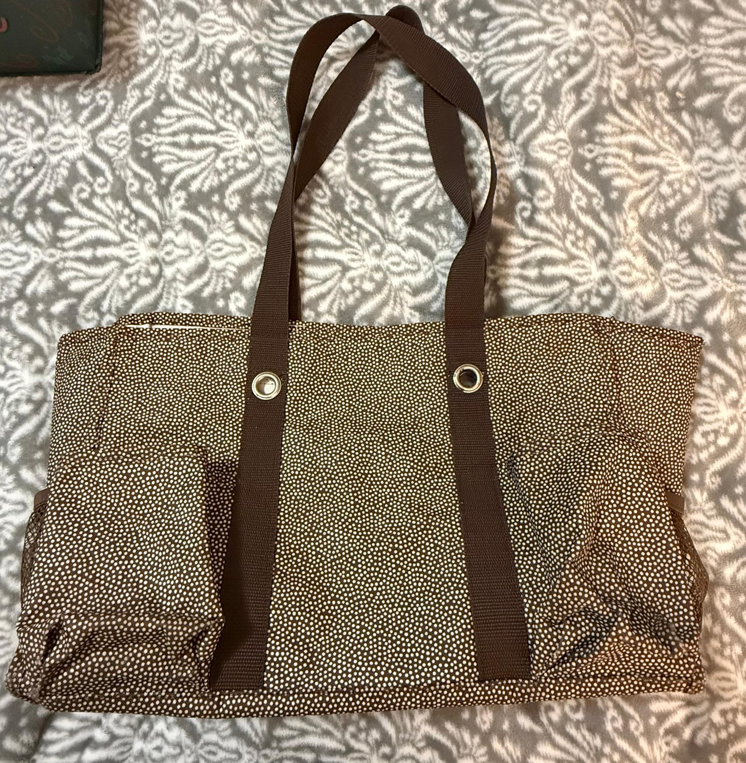 Thirty One Brown Polka Dot Baby Diaper Bag