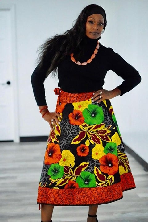 Vintage floral skirt