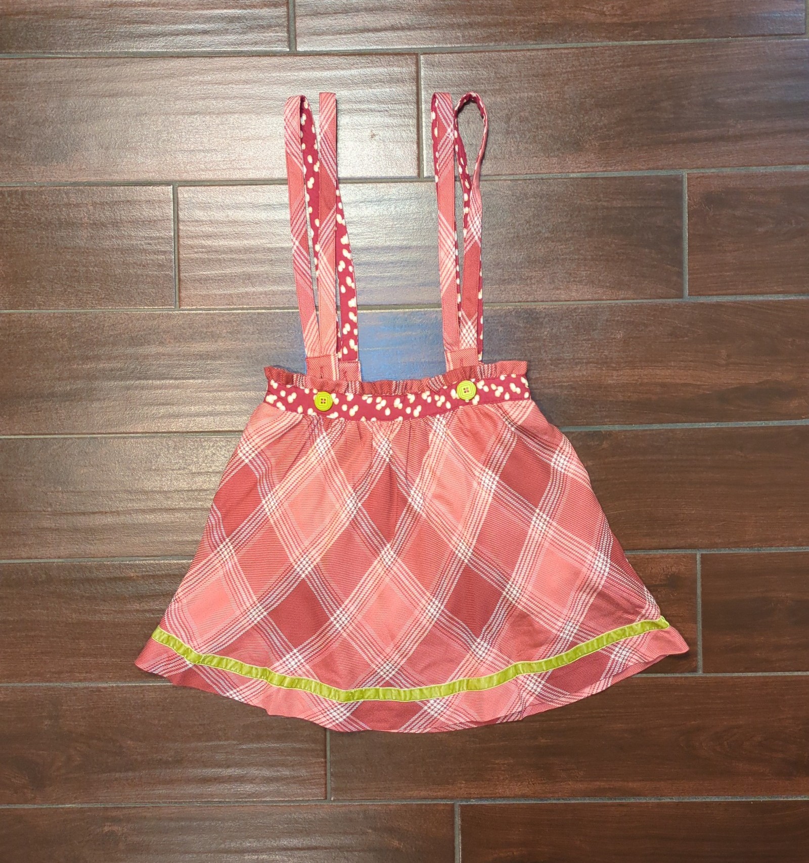 10 Matilda Jane You & Me Brushed Flannel Overall Plaid Skirt
