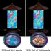 XDW-GIFTS Mosaic Solar Wild Bird Feeder, Waterproof Lantern Shape with S-Hook &