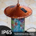 XDW-GIFTS Mosaic Solar Wild Bird Feeder, Waterproof Lantern Shape with S-Hook &