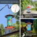 XDW-GIFTS Mosaic Solar Wild Bird Feeder, Waterproof Lantern Shape with S-Hook &
