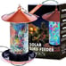 XDW-GIFTS Mosaic Solar Wild Bird Feeder, Waterproof Lantern Shape with S-Hook &