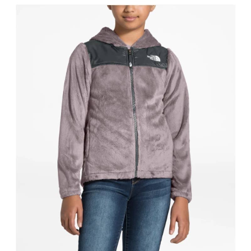 Girls The North Face OSO Hoodie Teddy Fleece Hooded Jacket Ashen Purple Est L/XL