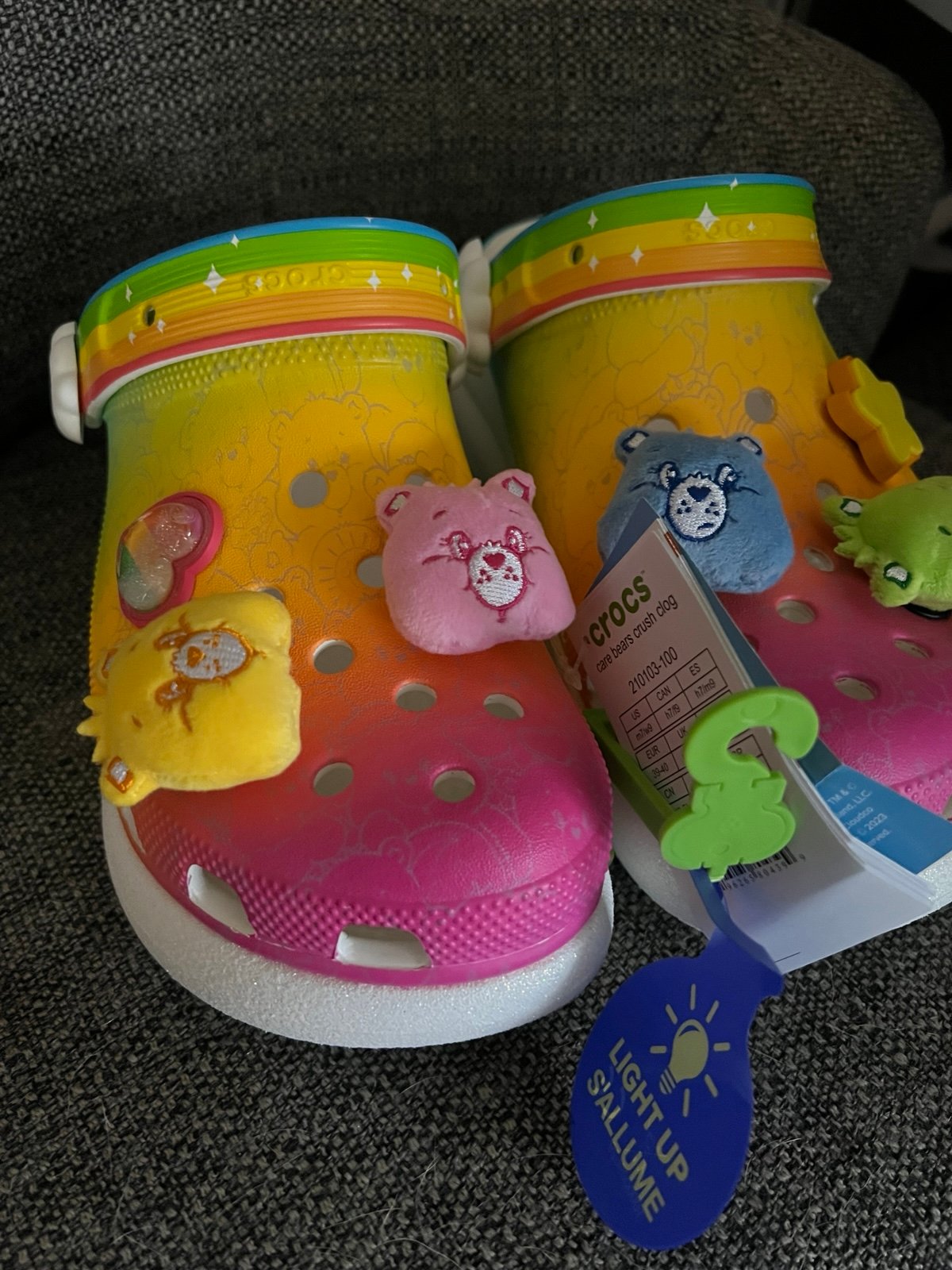 CROCS Care Bears Crush Clog Shoes W9