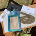 Brahmin Blue Topaz Stevie Leather Lanyard Card Holder
