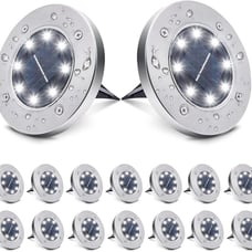 16 Pack Solar Ground Lights for Lawn Patio Pathway Yard Deck Driveway Walkway