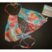 Luli Fama S,M high-neck BIKINI top crossed multi-strings LIBERTAD TORNASOL Teal