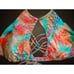 Luli Fama S,M high-neck BIKINI top crossed multi-strings LIBERTAD TORNASOL Teal