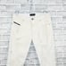 DIESEL Black Gold Coated Distressed Skinny Denim Jeans Eggshell / ivory sz 30