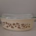Vintage Pyrex Gold Acorn Dish 045 2-1/2qt with Lid
