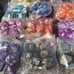 175 PCS DND Double Colors Dice Set Dungeons Dragons RPG MTG Large Flannel Bag