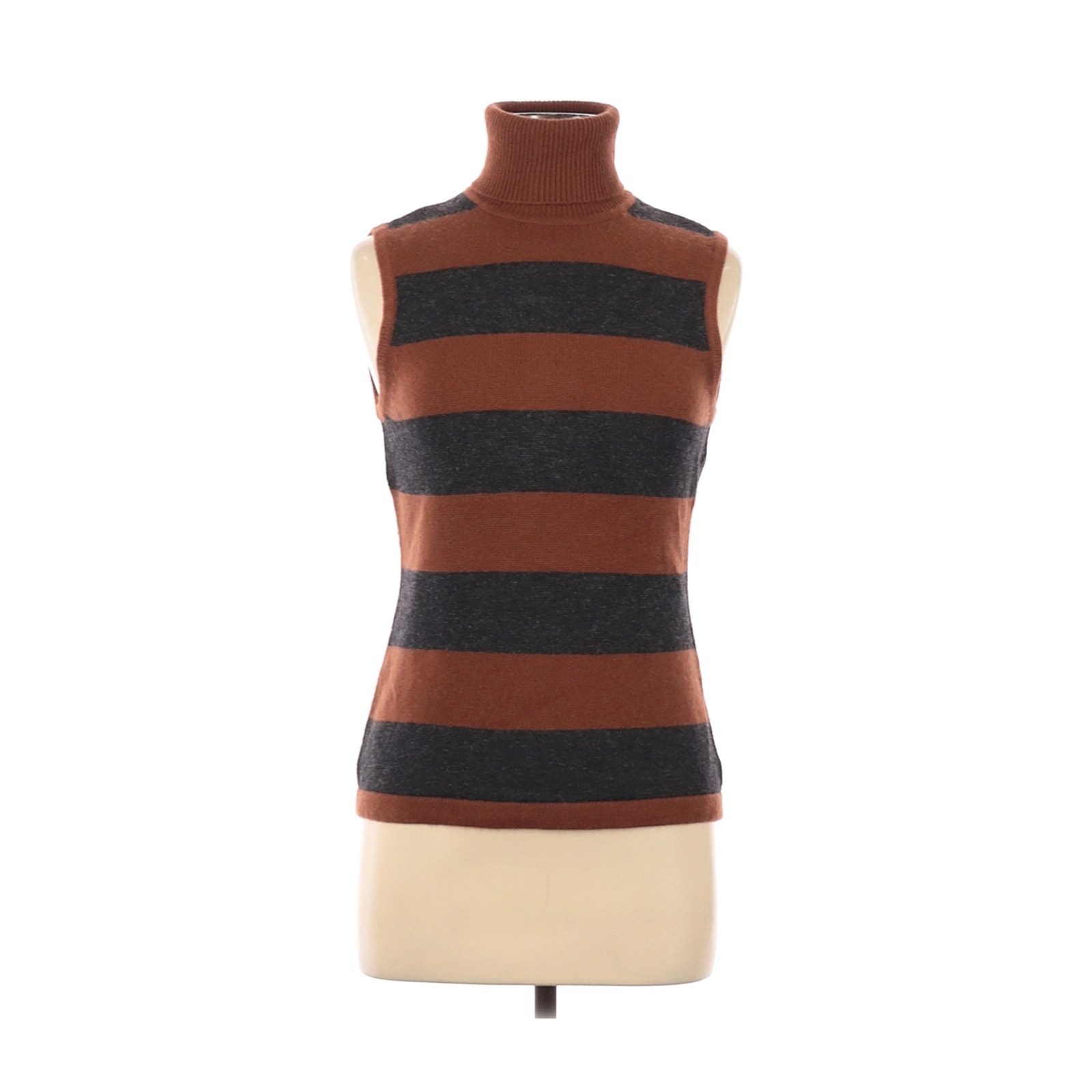 Carlisle Wool Cashmere Sleeveless Turtleneck Sweater Medium