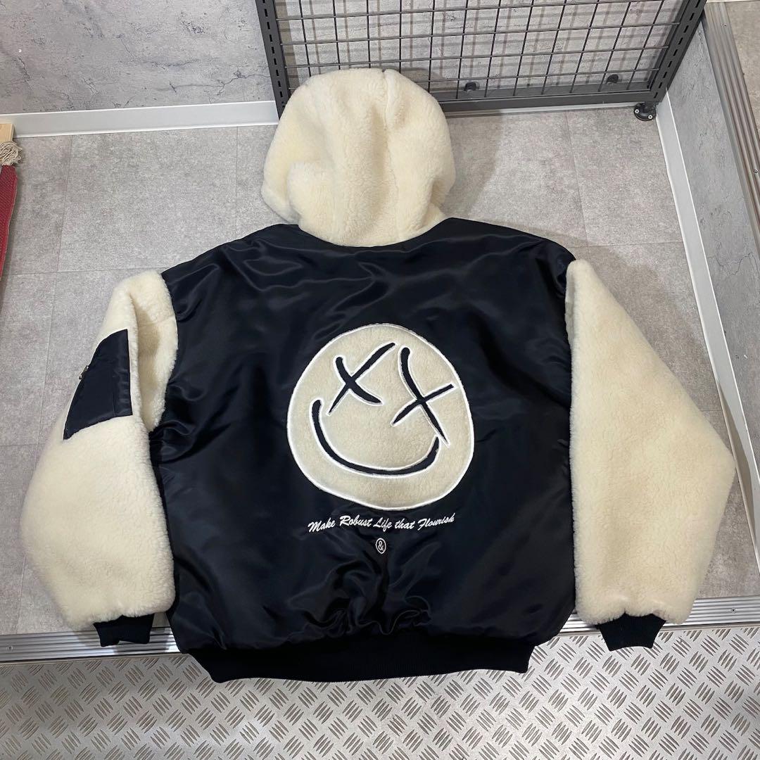Fleece jacket and boa jacket.