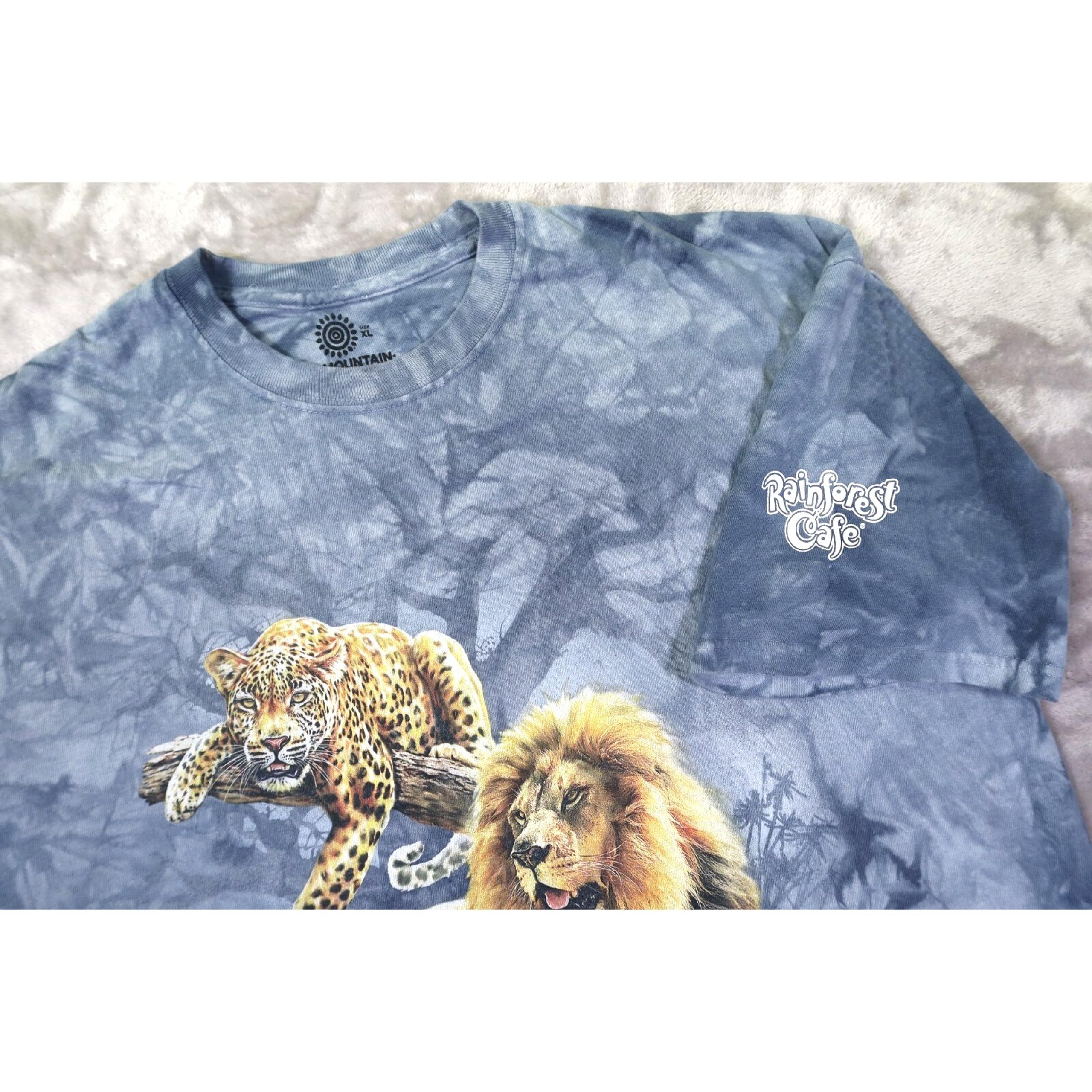 Rain Forest Cafe Lion Leopard Tye Dyed  T Shirt Men's Size XL