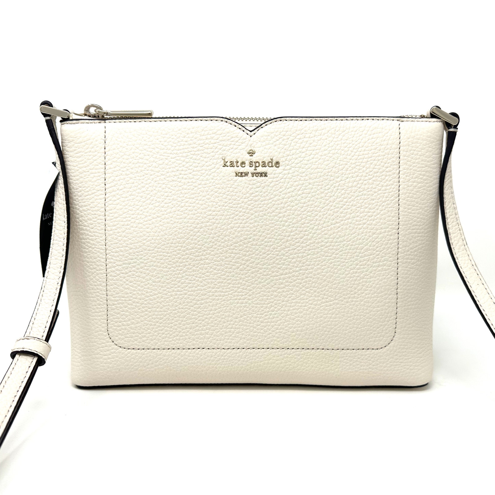 Kate Spade Harlow Crossbody Purse Parchment White Leather WKR00058