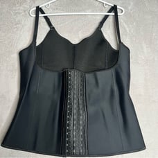 Hourglass Angel Vest Women's size 2XL Latex Waist Trainer Everyday Black HA103