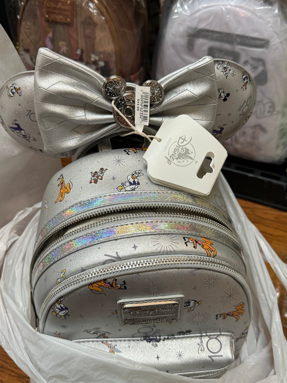 Loungefly Disney 100 Mickey and Friends Mini Backpack & Ears SET NWT